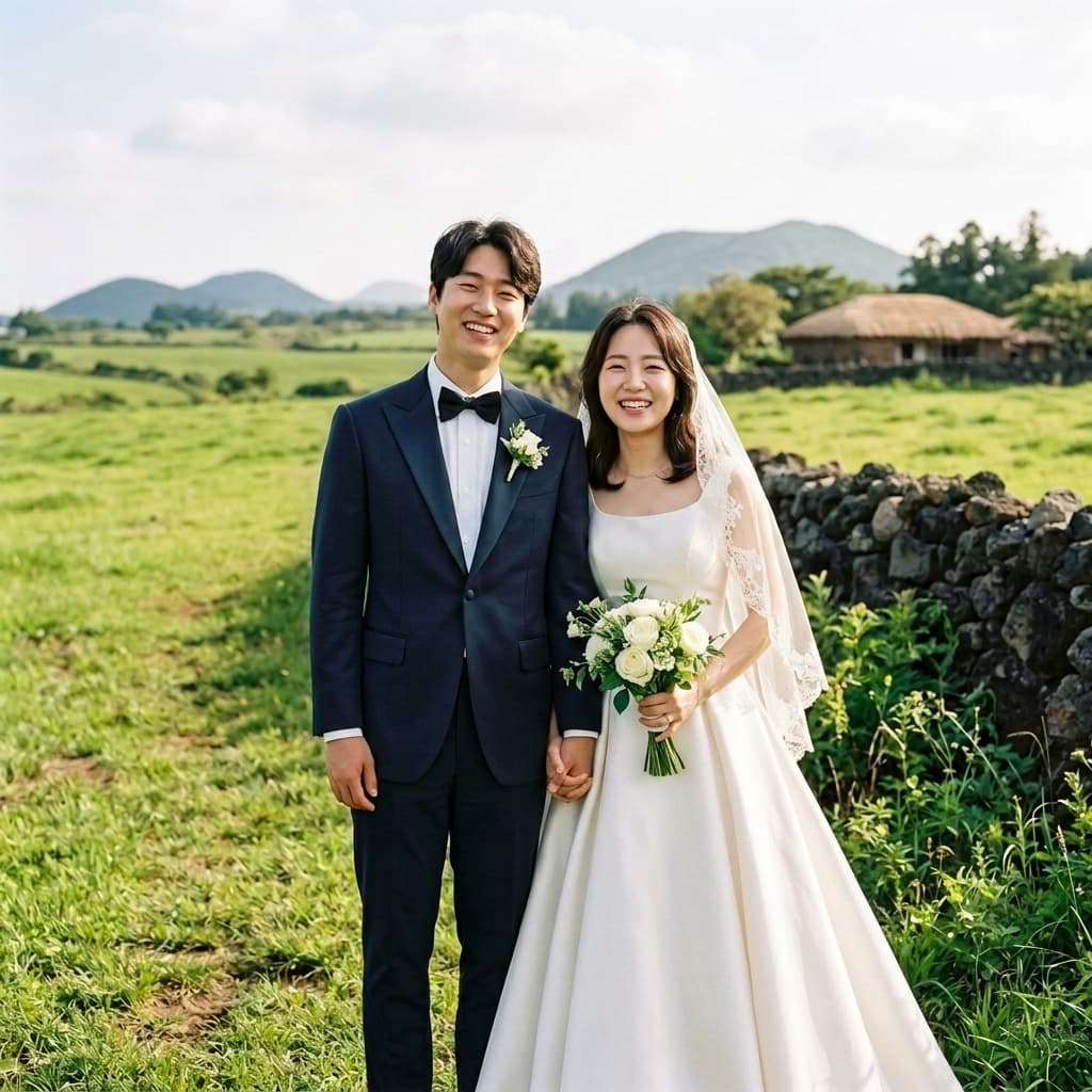 AI 웨딩 스타일링 및 드레스 매칭 완료 컷